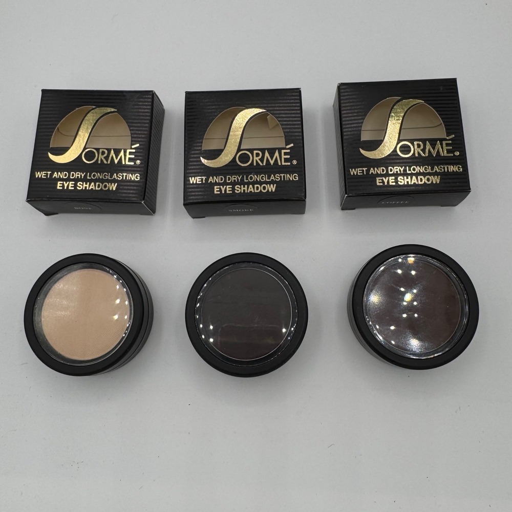 Sorme Cosmetics Wet and Dry Eye Shadow Set Bone Smoke Coffee 3pc Bundle